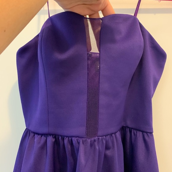 Royal Purple Strapless Cocktail Dress - Picture 3 of 7